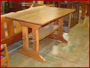 Gustav Stickley Trestle Table